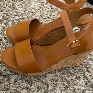 Leather Wedge Heel